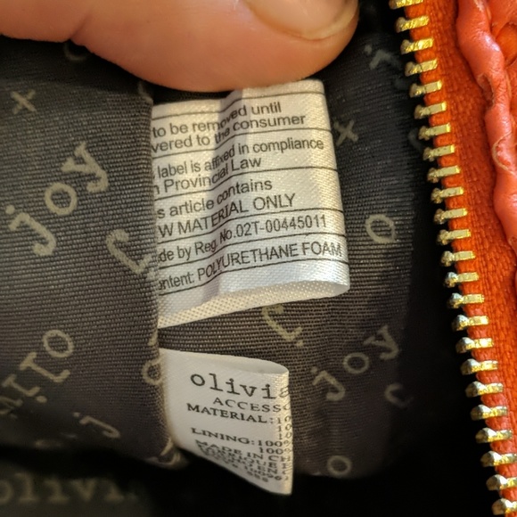 OLIVIA & JOY coral mesh faux leather purse nwot - Picture 6 of 6